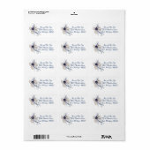Étiquette de adresse/Fleur et Bow (Feuille entière)