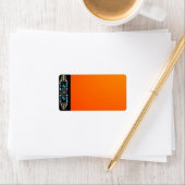 Étiquette de adresse floral (En situation)