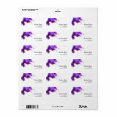 Étiquette de adresse Floral (Feuille entière)