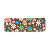 Étiquette de adresse floral (Devant)