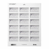 Étiquette de adresse Floral Orné Violet Argent (Feuille entière)