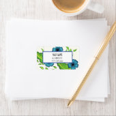 Étiquette de adresse florissant (En situation)