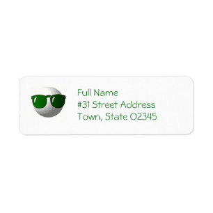 Étiquette de adresse frais de retour de boule de