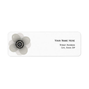 Étiquette de adresse français d'anémone