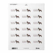 Étiquette de adresse français de Bulldog (Feuille entière)