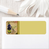 Étiquette de adresse français de carte postale (En situation)
