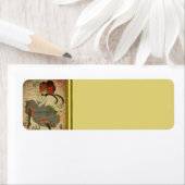 Étiquette de adresse français de carte postale (En situation)