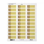 Étiquette de adresse français de carte postale (Feuille entière)