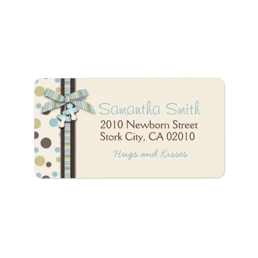 Étiquette de adresse garçon (Devant)