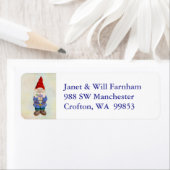 Étiquette de adresse Garden Gnome (En situation)