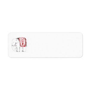 Étiquette de adresse génial de retour d'éléphant