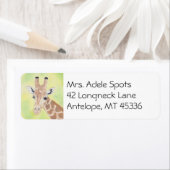 Étiquette de adresse Giraffe (En situation)