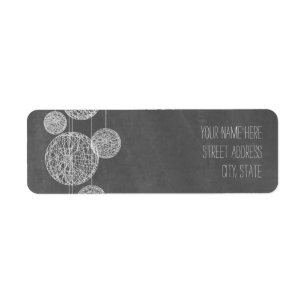 Étiquette de adresse Globes inspirés par le tablea
