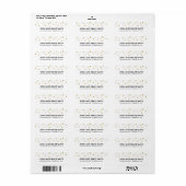 Étiquette de adresse Gold Confetti (Feuille entière)