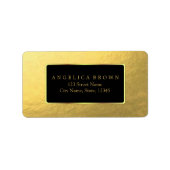 Étiquette de adresse Gold Foil (Devant)