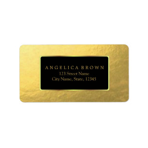 Étiquette de adresse Gold Foil