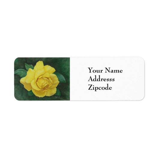 Étiquette de adresse Golden Petals (Devant)