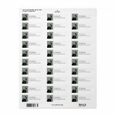 Étiquette de adresse : Grand Héron Bleu (Feuille entière)