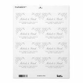 Étiquette de adresse gris (Feuille entière)