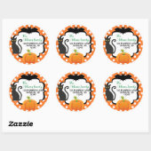 Étiquette de adresse Halloween avec citrouille de  (Feuille)