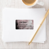 Étiquette de adresse Halloween Raven Red Sky perso (En situation)