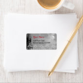 Étiquette de adresse Halloween Raven Sky personnal (En situation)