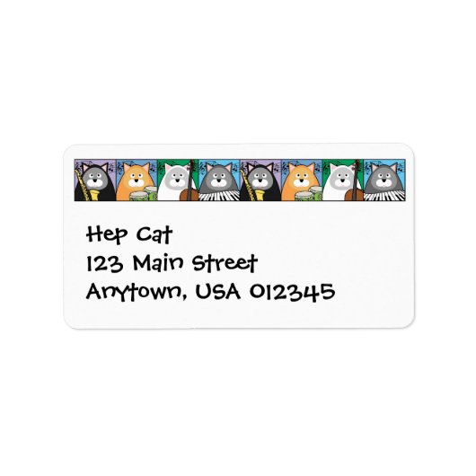 Étiquette de adresse Hep Cat (Devant)