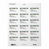 Étiquette de adresse Hep Cat (Feuille entière)