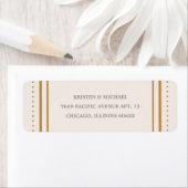 Étiquette de adresse Hexagon classique - Or (En situation)