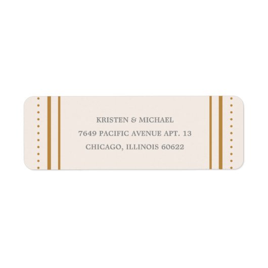 Étiquette de adresse Hexagon classique - Or (Devant)