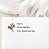 Étiquette de adresse Holly Berries (En situation)