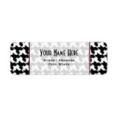 Étiquette de adresse Houndstooth (Devant)