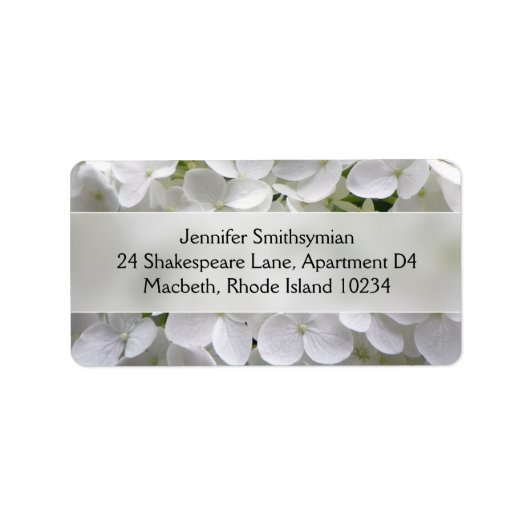 Étiquette de adresse Hydrangea (Devant)
