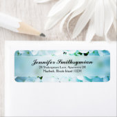 Étiquette de adresse Hydrangea (En situation)