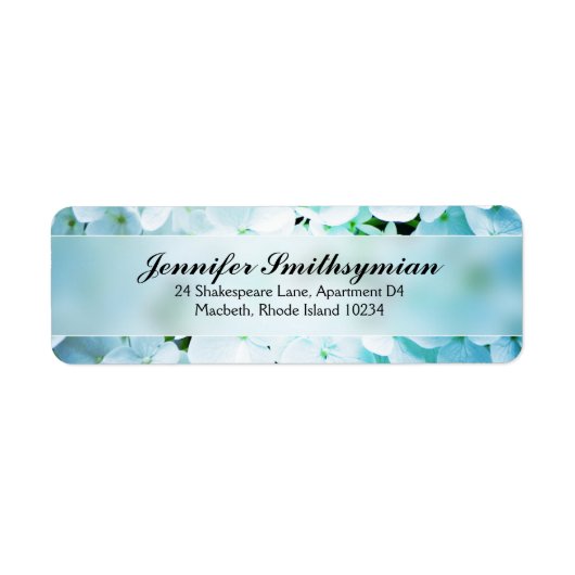 Étiquette de adresse Hydrangea (Devant)