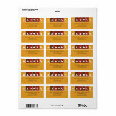 Étiquette de adresse Icônes Thanksgiving simple (Feuille entière)