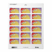 Étiquette de adresse Imaginaire de dragon dormant (Feuille entière)