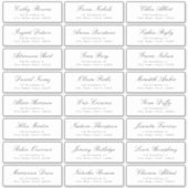 Étiquette de adresse invité du mariage de script c (Devant)