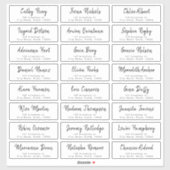 Étiquette de adresse invité du mariage de script d (Feuille)