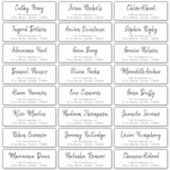 Étiquette de adresse invité du mariage de script d (Devant)