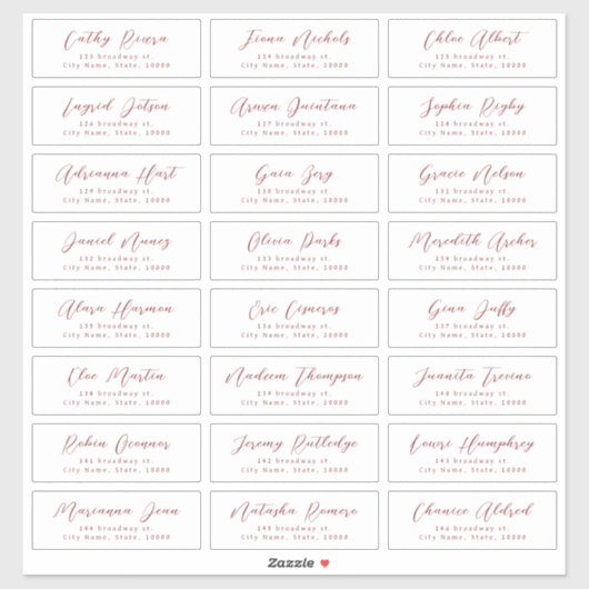 Étiquette de adresse invité du mariage de script R (Feuille)