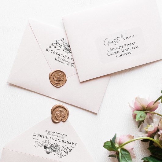 Étiquette de adresse invité Mariage personnalisabl