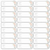 Étiquette de adresse invité PixDezines Delicate Bl (Devant)