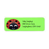 Étiquette de adresse Ladybug (Devant)