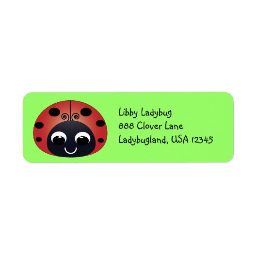 Étiquette de adresse Ladybug (Devant)
