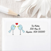 étiquette de adresse "Lovebirds" (En situation)