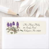 Étiquette de adresse Lupine violet (En situation)