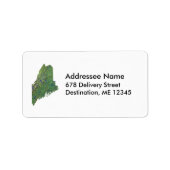 Étiquette de adresse Maine Map (Devant)