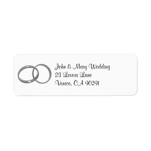 étiquette de adresse mariage (Devant)