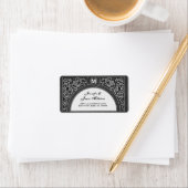 ÉTIQUETTE DE ADRESSE Mariage à arc floral (En situation)